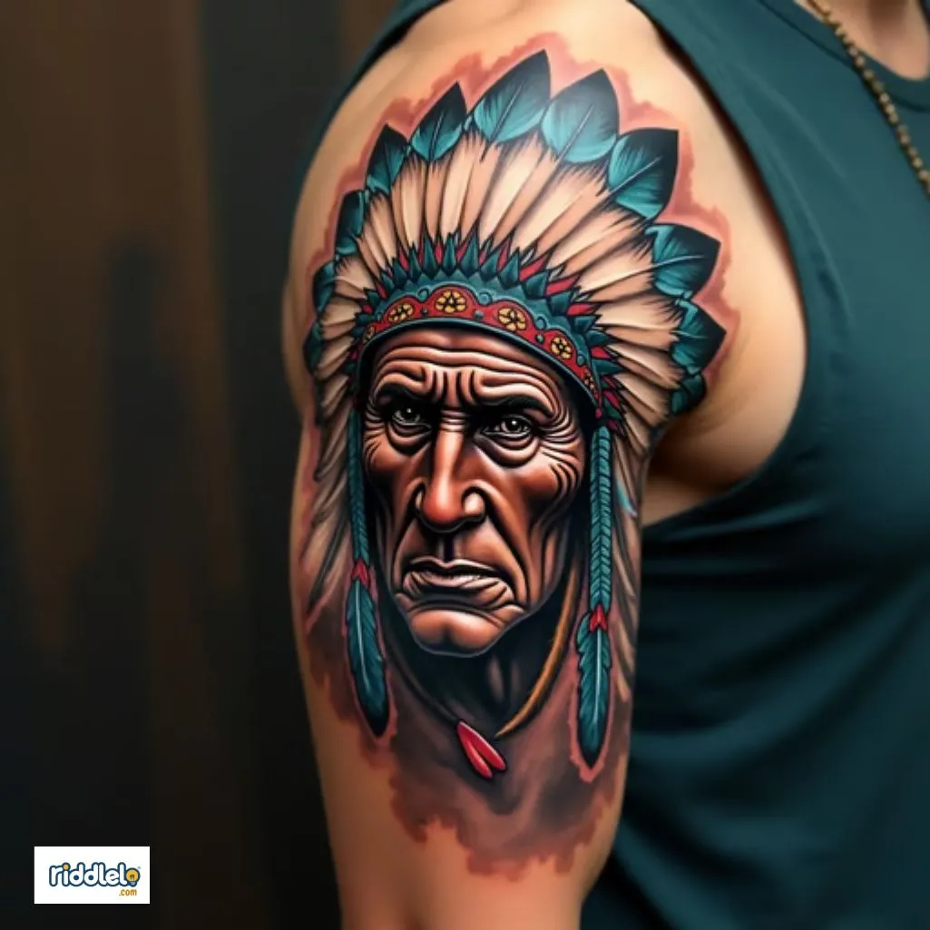 Native American Chief Symbol Tattoo