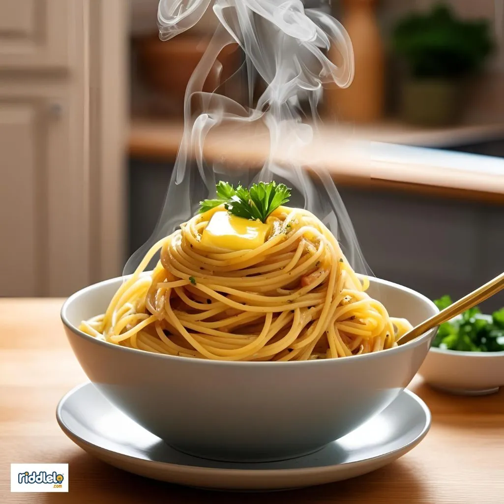 Pasta Butter on Hot Spaghetti